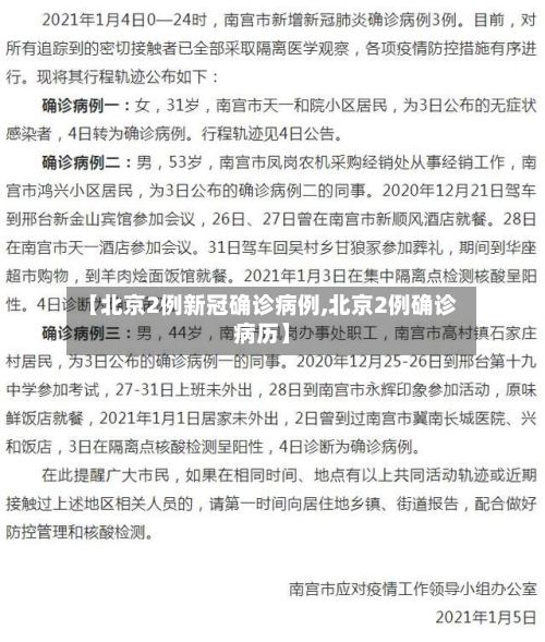 【北京2例新冠确诊病例,北京2例确诊病历】