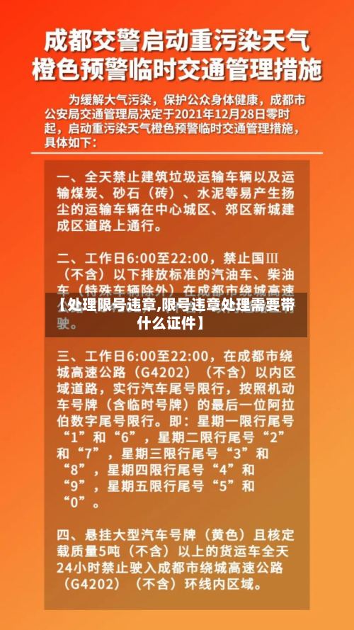 【处理限号违章,限号违章处理需要带什么证件】-第2张图片