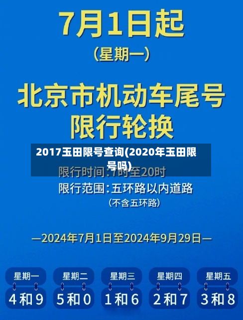 2017玉田限号查询(2020年玉田限号吗)-第2张图片