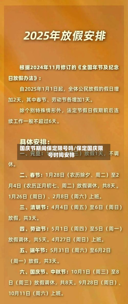 国庆节期间保定限号吗/保定国庆限号时间安排
