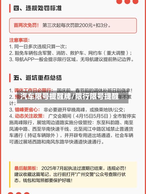 汽车限号提醒牌/限行限号提醒