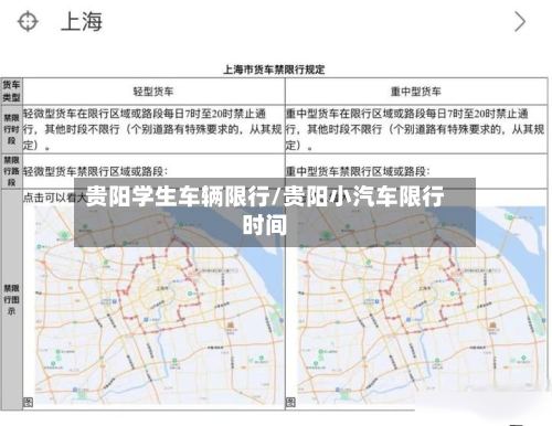 贵阳学生车辆限行/贵阳小汽车限行时间-第3张图片