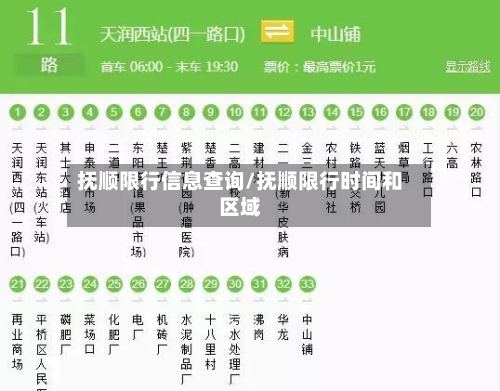 抚顺限行信息查询/抚顺限行时间和区域-第2张图片