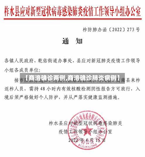 【商洛确诊两例,商洛确诊肺炎病例】