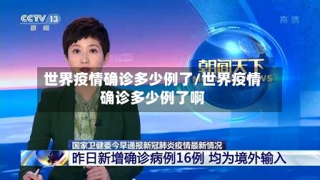 世界疫情确诊多少例了/世界疫情确诊多少例了啊