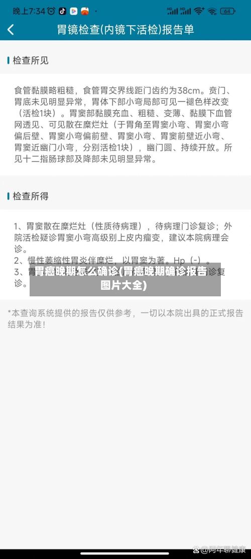 胃癌晚期怎么确诊(胃癌晚期确诊报告图片大全)-第3张图片