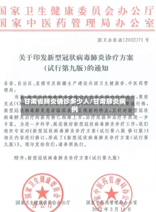 甘肃省肺炎确诊多少人/甘肃肺炎病例-第3张图片