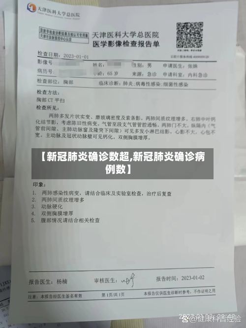 【新冠肺炎确诊数超,新冠肺炎确诊病例数】