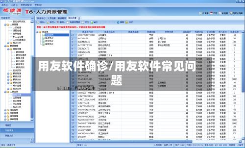 用友软件确诊/用友软件常见问题