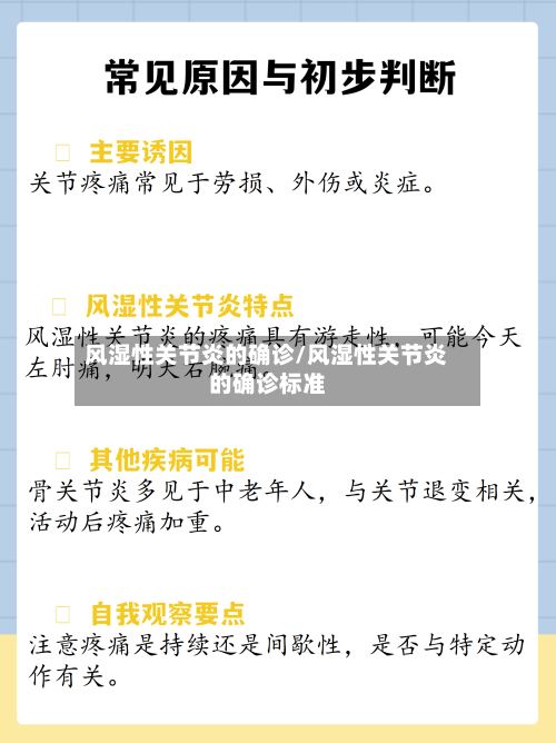 风湿性关节炎的确诊/风湿性关节炎的确诊标准-第3张图片