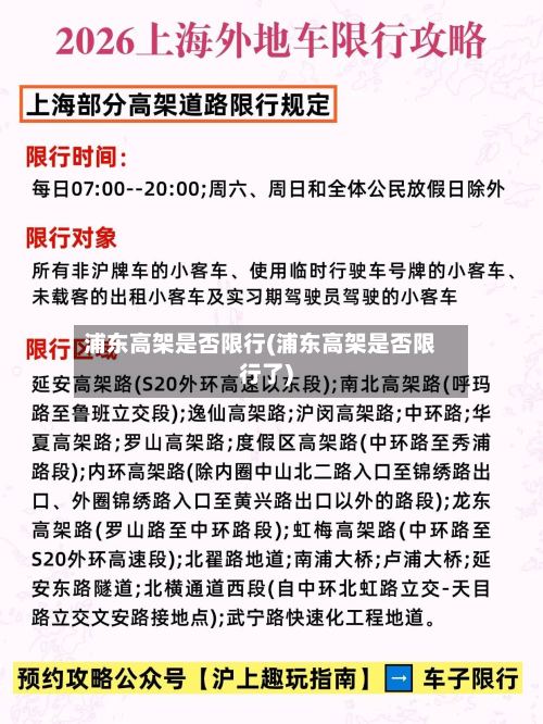 浦东高架是否限行(浦东高架是否限行了)