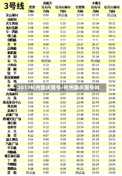 2017杭州国庆限号/杭州国庆限号吗-第2张图片
