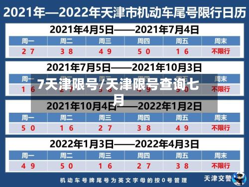 7天津限号/天津限号查询七月-第3张图片