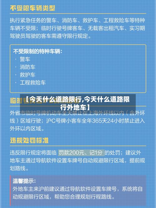 【今天什么道路限行,今天什么道路限行外地车】-第3张图片