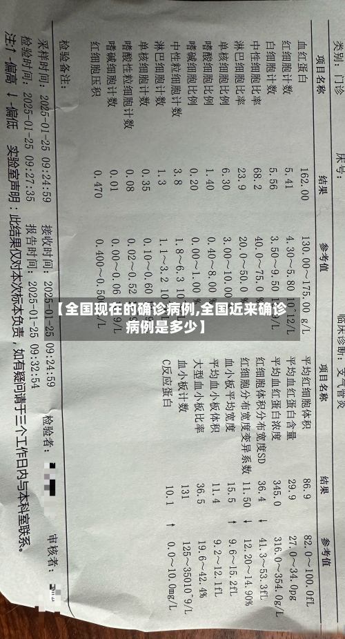 【全国现在的确诊病例,全国近来确诊病例是多少】