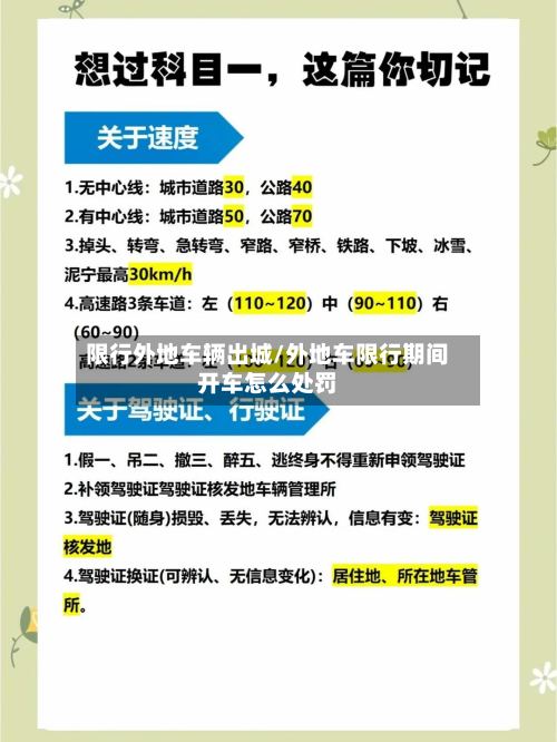 限行外地车辆出城/外地车限行期间开车怎么处罚-第2张图片