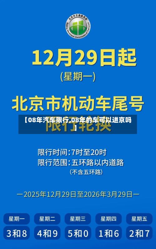 【08年汽车限行,08年的车可以进京吗】-第2张图片