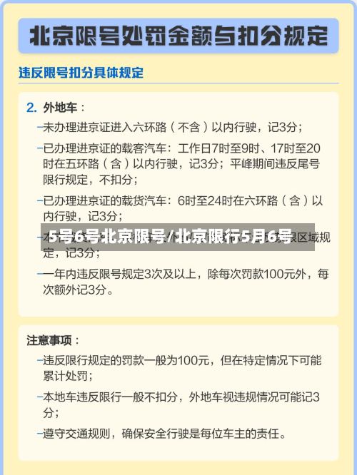5号6号北京限号/北京限行5月6号
