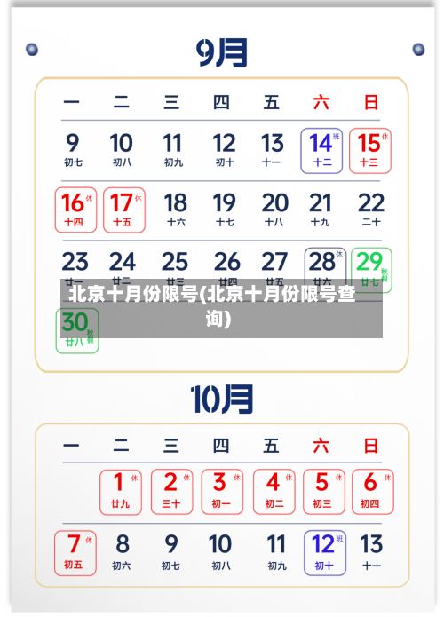 北京十月份限号(北京十月份限号查询)