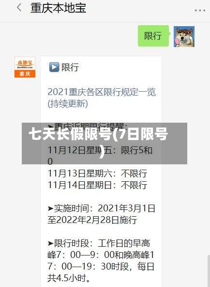 七天长假限号(7日限号)