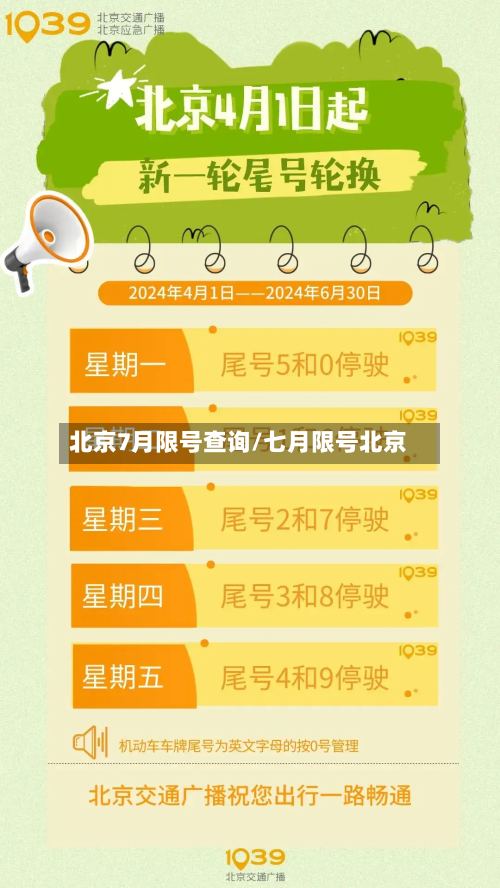 北京7月限号查询/七月限号北京-第2张图片