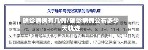 确诊病例有几例/确诊病例公布多少天轨迹