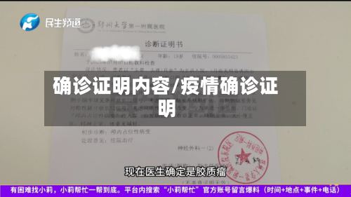 确诊证明内容/疫情确诊证明
