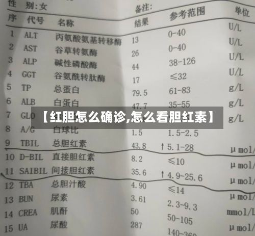 【红胆怎么确诊,怎么看胆红素】