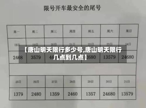 【唐山明天限行多少号,唐山明天限行几点到几点】