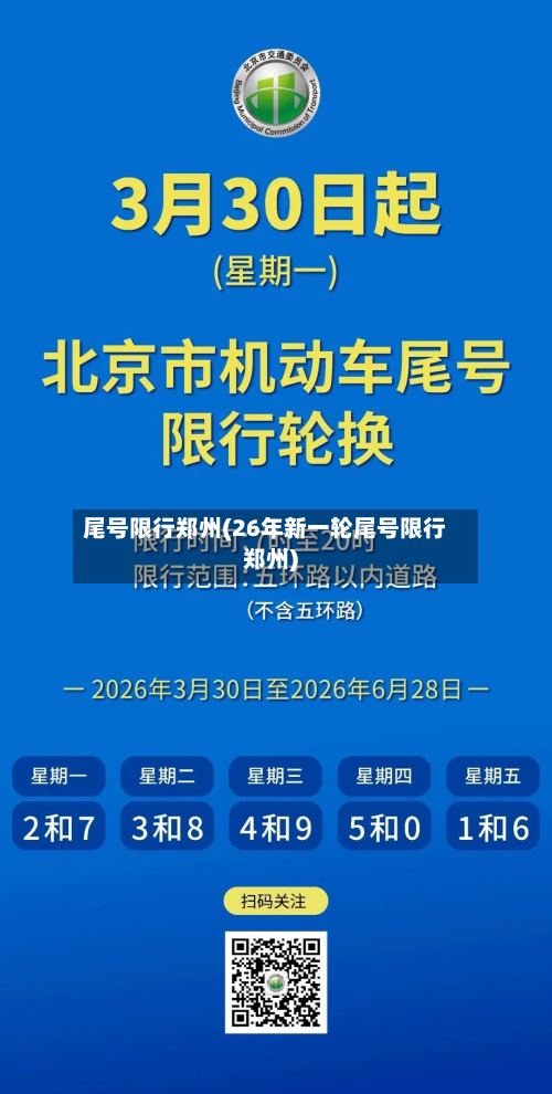 尾号限行郑州(26年新一轮尾号限行郑州)-第3张图片