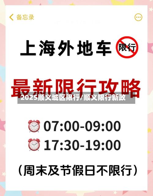 2025顺义城区限行/顺义限行新政-第2张图片