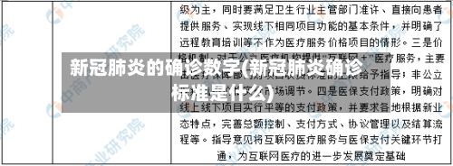 新冠肺炎的确诊数字(新冠肺炎确诊标准是什么)-第2张图片