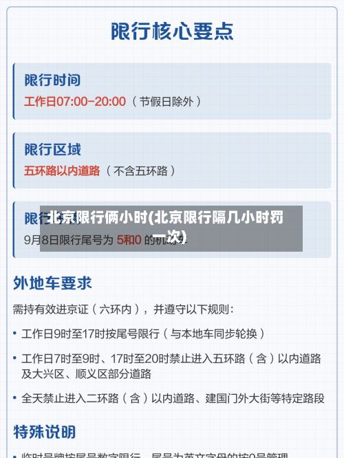 北京限行俩小时(北京限行隔几小时罚一次)-第2张图片