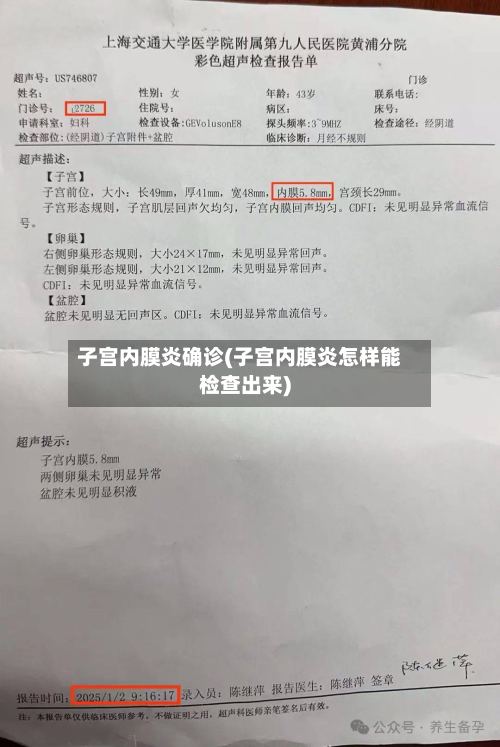 子宫内膜炎确诊(子宫内膜炎怎样能检查出来)-第3张图片