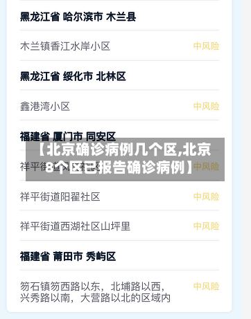 【北京确诊病例几个区,北京8个区已报告确诊病例】-第3张图片