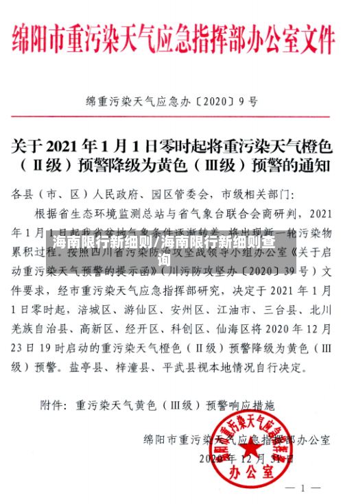 海南限行新细则/海南限行新细则查询-第3张图片