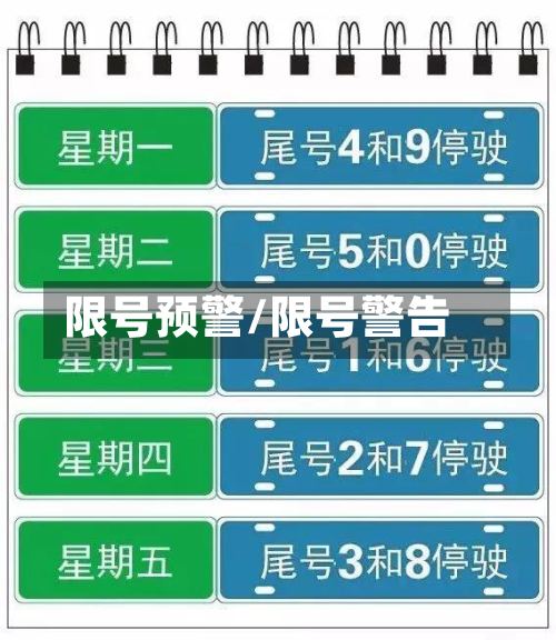 限号预警/限号警告