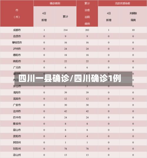 四川一县确诊/四川确诊1例